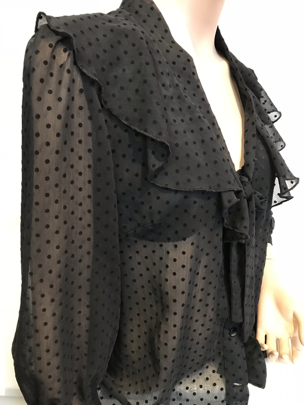 Polkadot chiffon Zwart