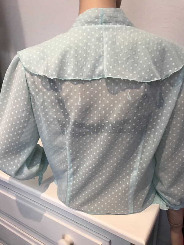 Polkadot chiffon Mintgroen 