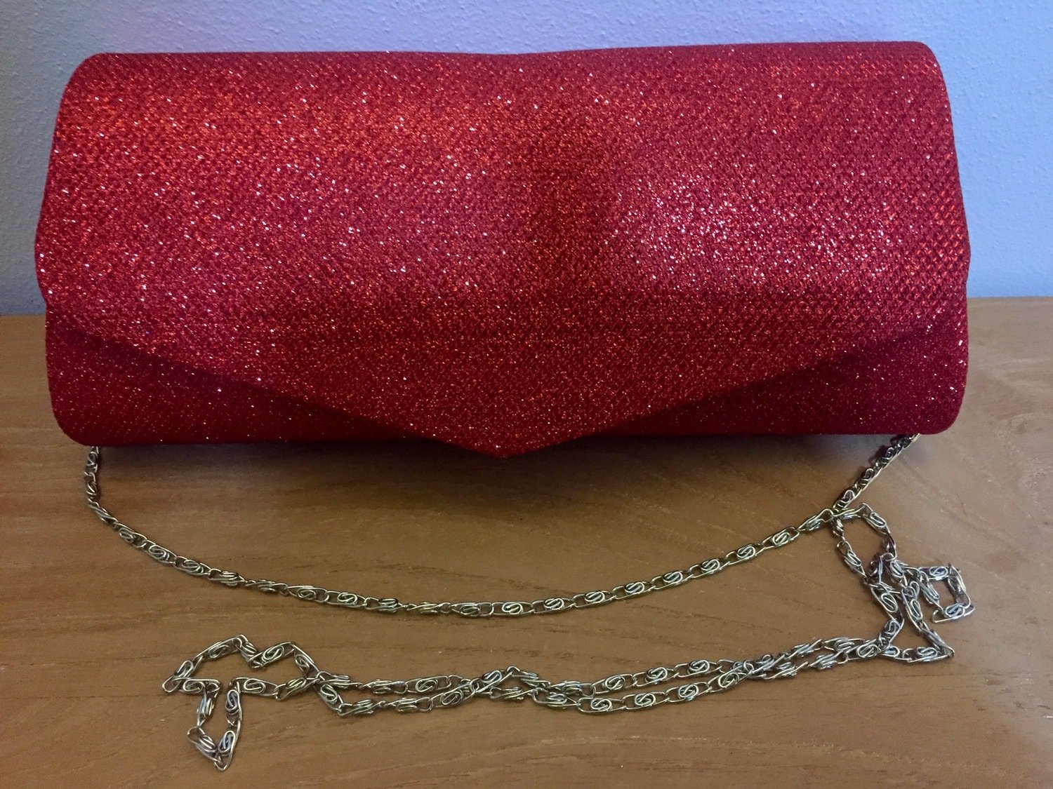 Clutch blauw of rood, Kleur: Rood