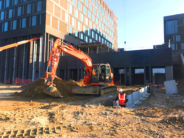 Chantier CBTC, à Louvain-la-Neuve