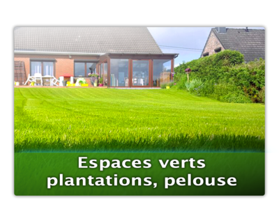 Espaces verts, plantations, pelouse