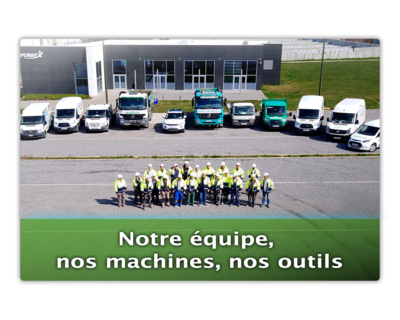Notre équipe, nos machines, nos outils