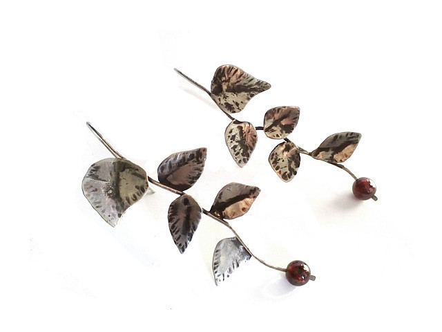 Pendientes &quot;silver leaves&quot;