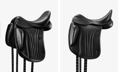 Marseille Leather Monoflap Dressage Saddle - Black