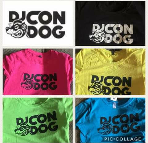 Ladies DJ Con Dog T-shirt