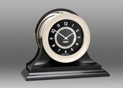 Carbon Fiber 12 Hour Clock, Nickel,Traditional Black Base
