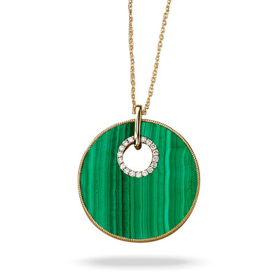 Round Malachite Pendant Round Malachite Pendant