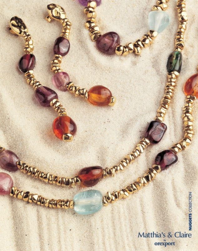 18kt nugget necklace