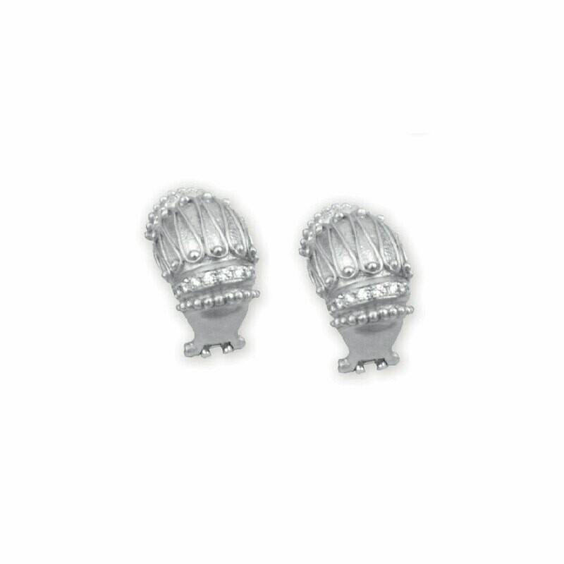 Etruscan Earrings 18KT White Gold Etruscan Earrings 18KT White Gold