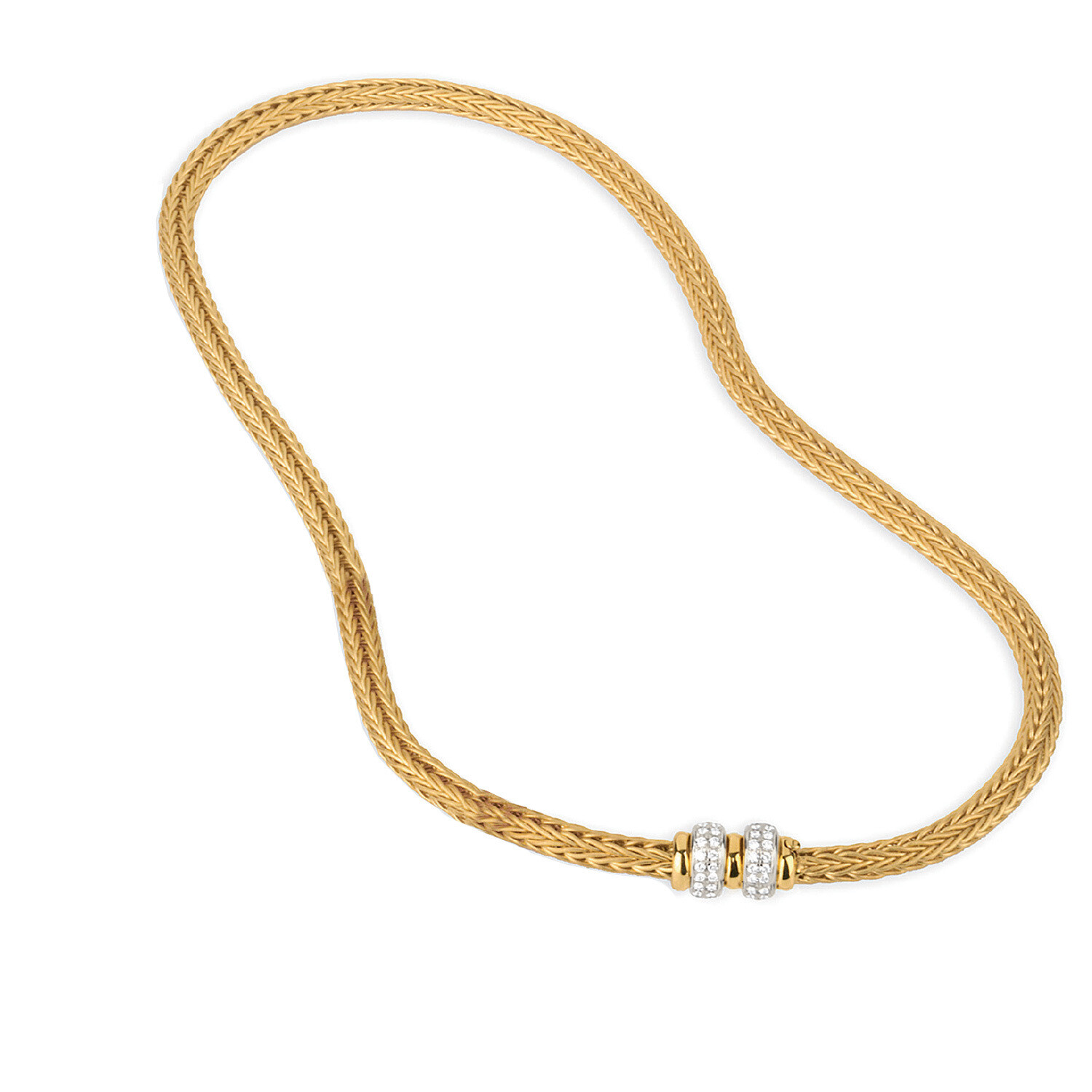Etruscan Woven Necklace 18KT Yellow Gold