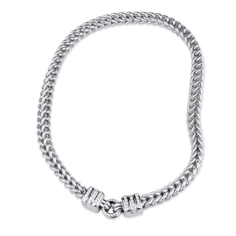 Etruscan Heavy Woven Necklace 18KT White Gold Etruscan Heavy Woven Necklace 18KT White Gold