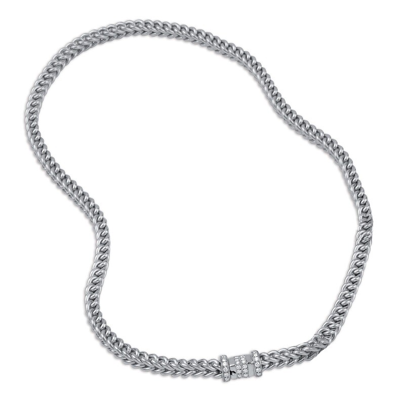 Etruscan Heavy Woven Necklace 18KT White Gold Etruscan Heavy Woven Necklace 18KT White Gold
