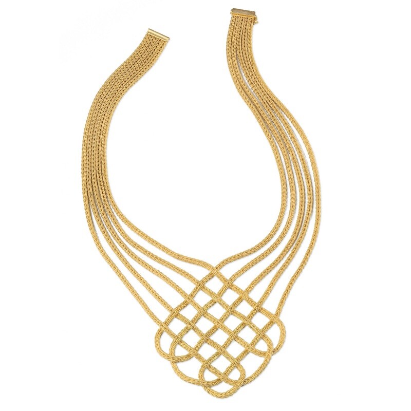 Etruscan Heavy Woven Necklace 18KT Yellow Gold Etruscan Heavy Woven Necklace 18KT Yellow Gold