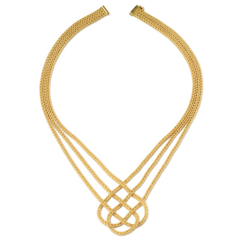 Etruscan Heavy Woven Necklace 18KT Yellow Gold Etruscan Heavy Woven Necklace 18KT Yellow Gold