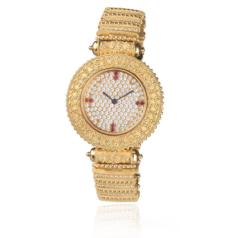 Etruscan Watch 18KT Yellow Gold With Diamonds & Rubies Etruscan Watch 18KT Yellow Gold With Diamonds & Rubies