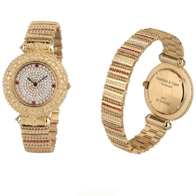 Etruscan Watch 18KT Yellow Gold With Diamonds & Rubies Etruscan Watch 18KT Yellow Gold With Diamonds & Rubies