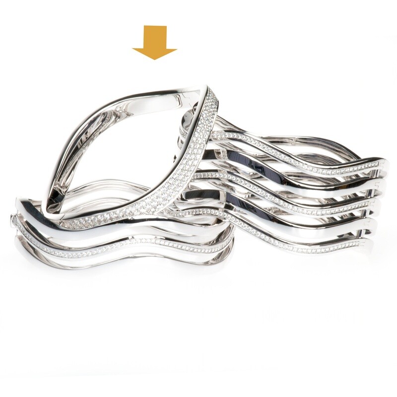 Matthia's & Claire Bangle Bracelet  Dreams MC 210 OB PAVE BR.2.83