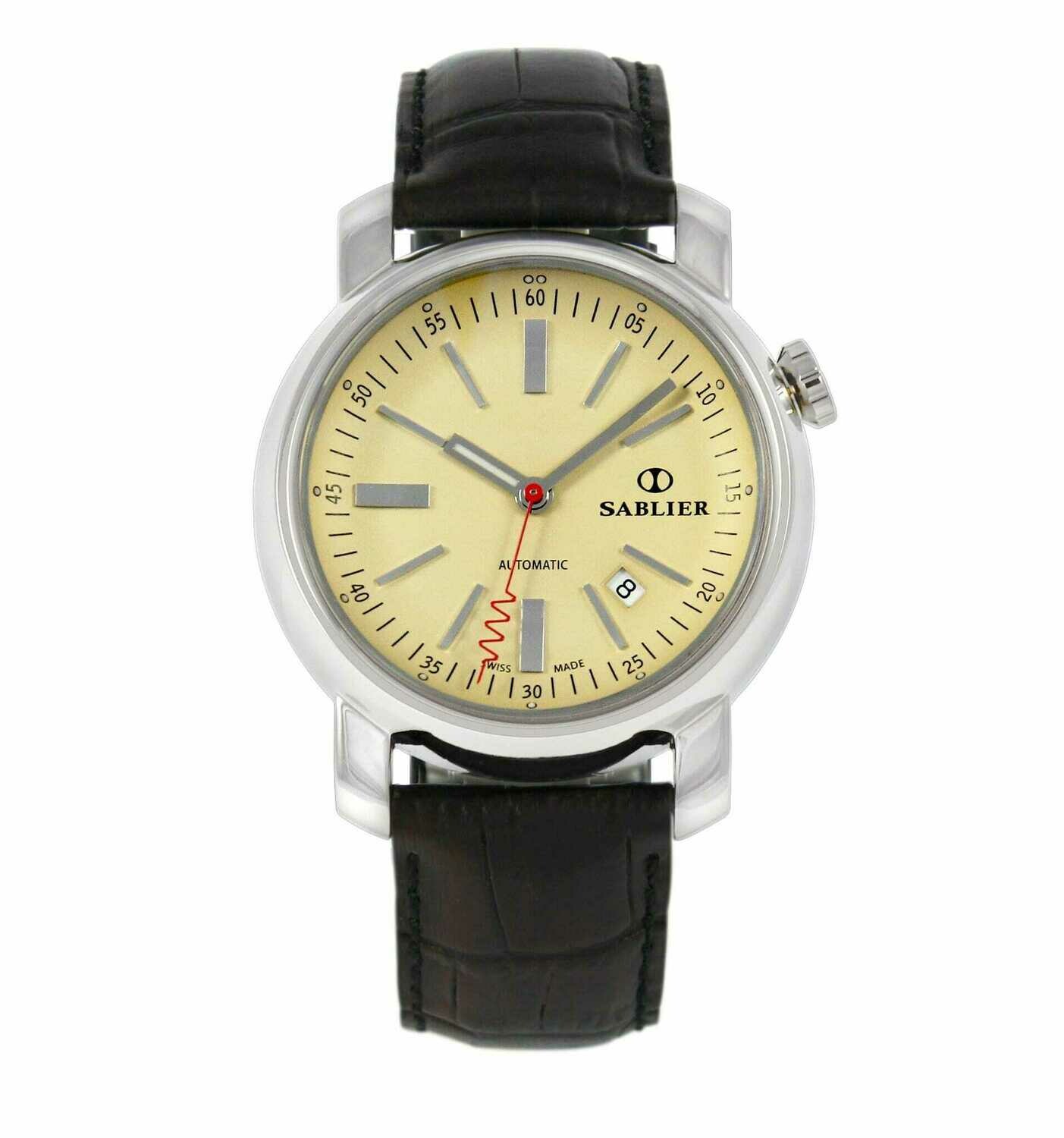 SABLIER Grand Cru II (44 mm) Champagne for Men, Choose color: Black