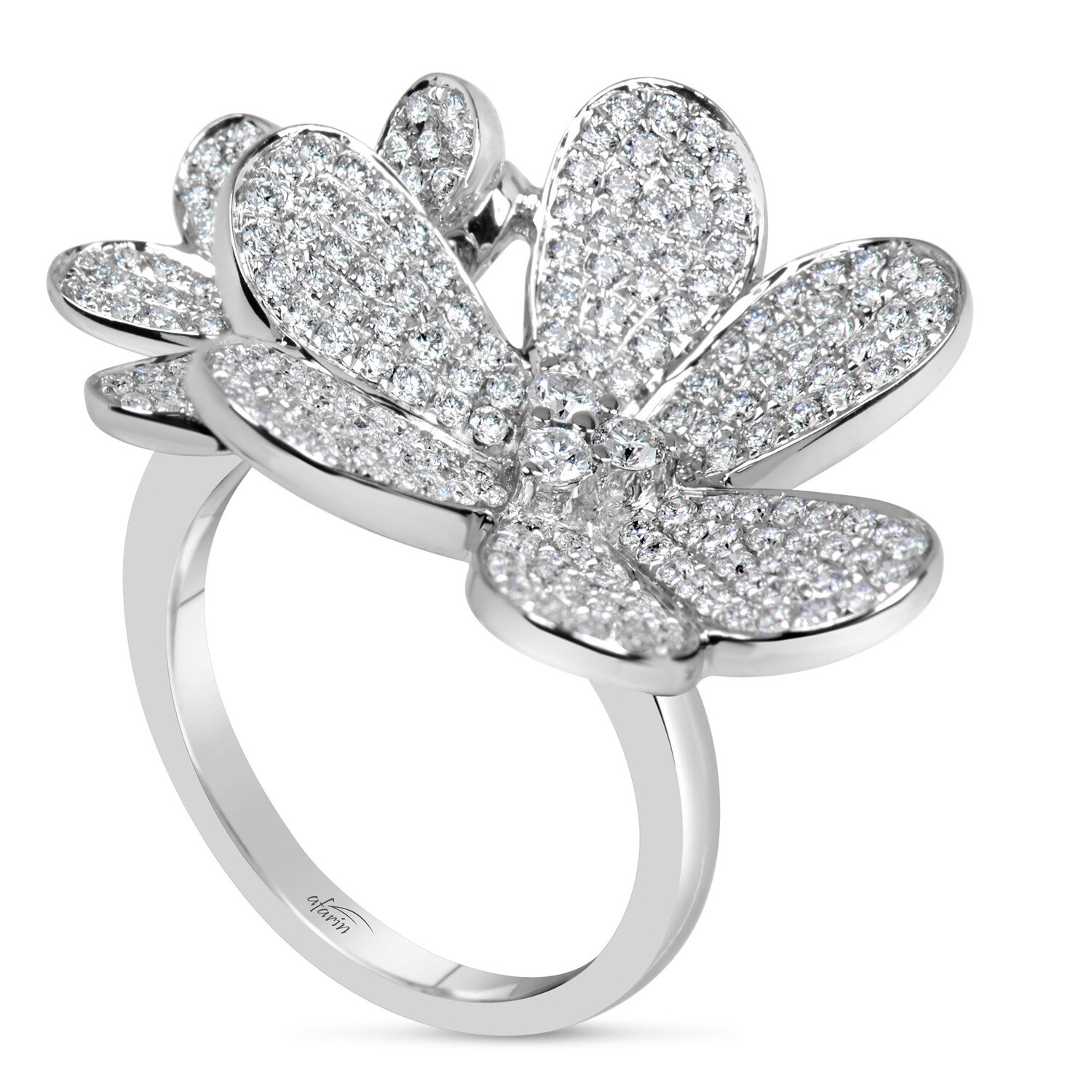 Diamond Flower Ring