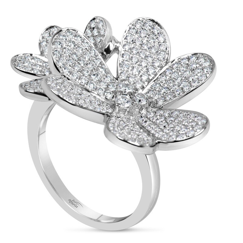 Diamond Flower Ring