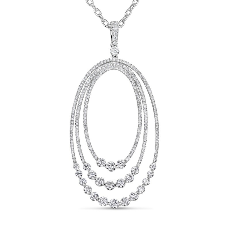 Oval Diamond Pendant