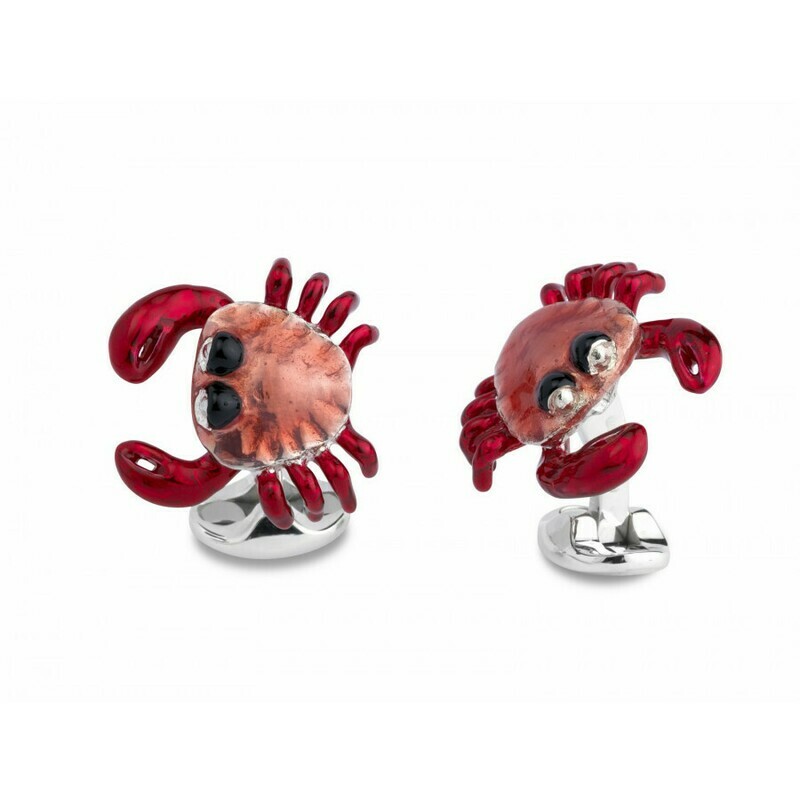 Sterling Silver Crab Cufflinks
