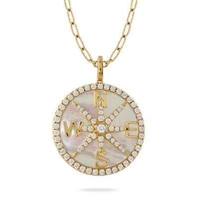 Compass pendant with mother of pearl Compass pendant with mother of pearl