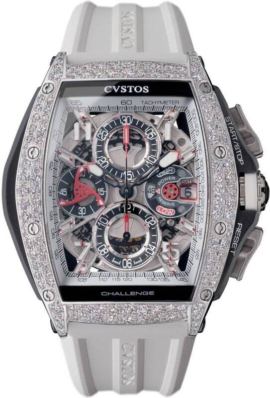 Cvstos Chrono Steel/2 Row Diamonds / White