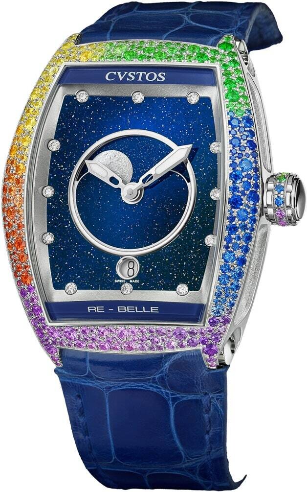 Cvstos Re-Belle Moon Steel / Rainbow Snow Setting Blue Aventurine