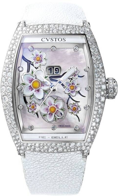 Re-Belle Sakura Steel / Diamond Snow Setting White MOP