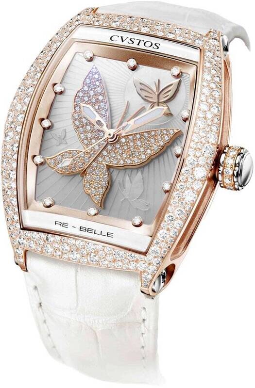 Re-Belle Papillon 5N Red Gold / Diamond Snow Setting / Diamond Butterfly / White MOP