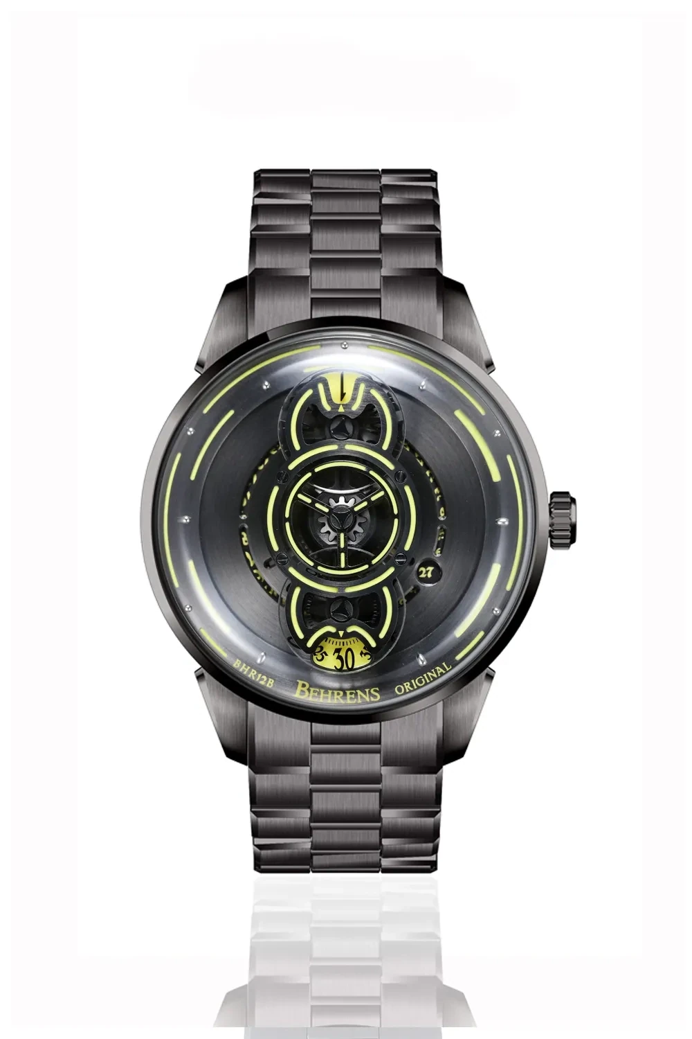 “Space Traveler” Automatic Wristwatch (Grey) (Bracelet)