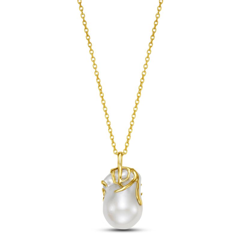 14KT Yellow Gold Baroque Freshwater Pendant