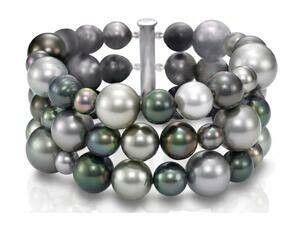 18KT white gold Multicolor Tahitian Bracelet 18KT white gold Multicolor Tahitian Bracelet