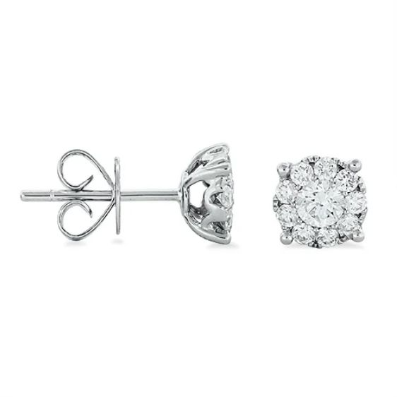 Diamond Cluster Earrings