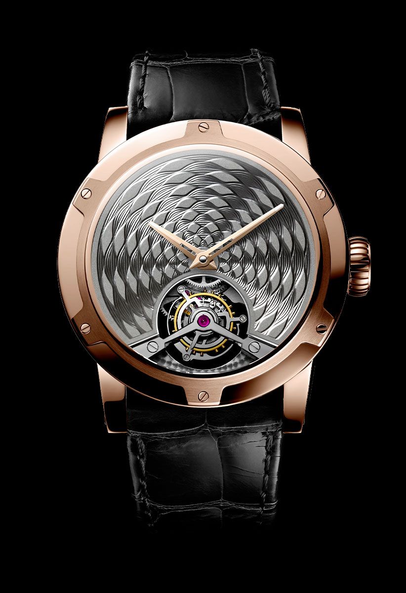 Tourbillion Illusion Dial Arctic Water circles 18K Red Gold Unique timepiece Tourbillion Illusion Dial Arctic Water circles 18K Red Gold Unique timepiece