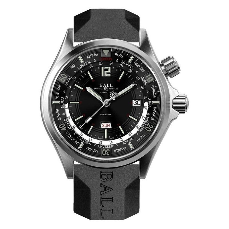 BALL WATCH ENGINEER MASTER II DIVER WORLDTIME DG2022A-P3AJ-BK BALL WATCH ENGINEER MASTER II DIVER WORLDTIME DG2022A-P3AJ-BK