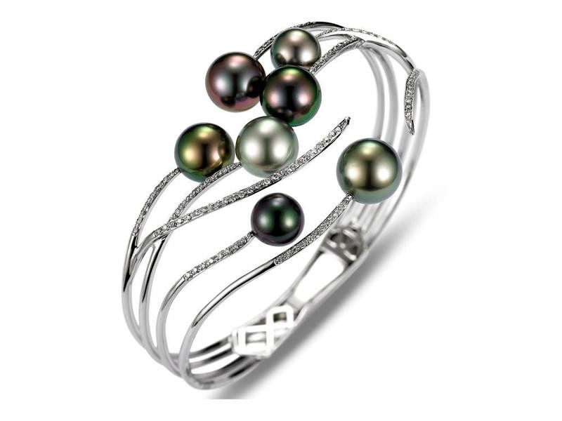 White Gold Tahitian Pearl Bracelet White Gold Tahitian Pearl Bracelet