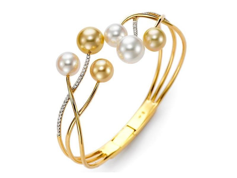Yellow Gold South Sea Pearl Vine Bracelet Yellow Gold South Sea Pearl Vine Bracelet
