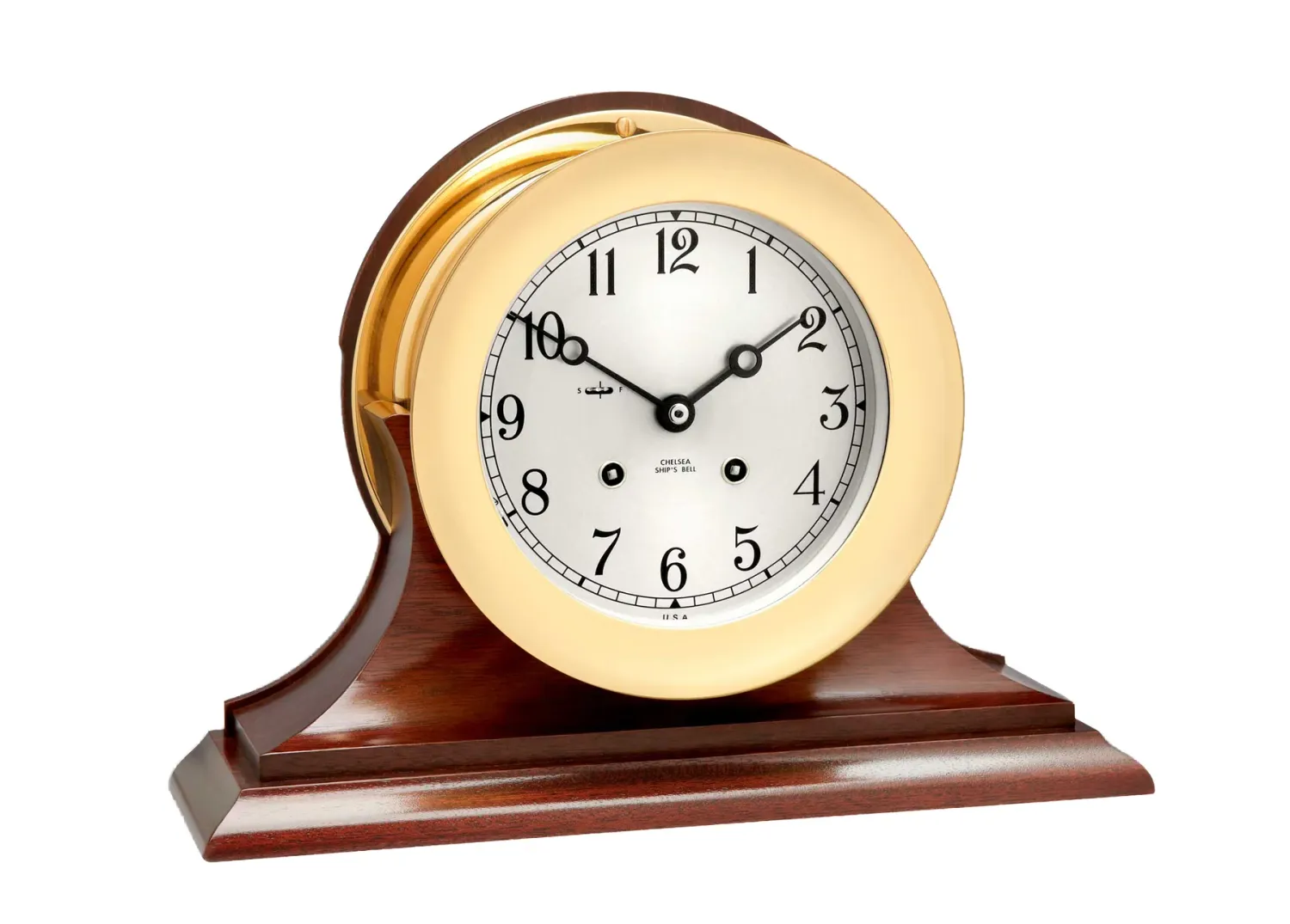 6 6" Ship's Bell Clock, Traditional Base