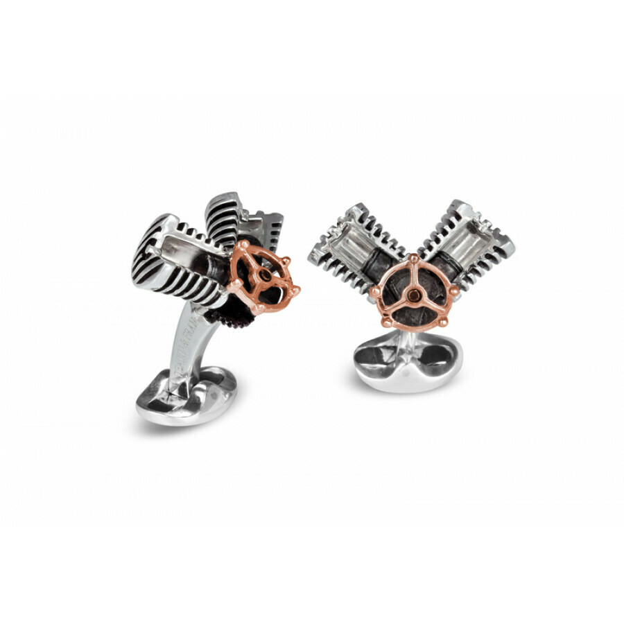 Sterling Silver Moving Piston Cufflinks Sterling Silver Moving Piston Cufflinks