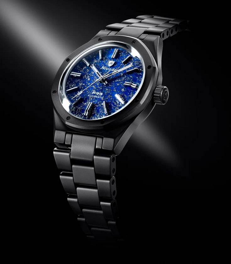 Nivada Grenchen F77 Black Ceramic Lapis Lazuli Nivada Grenchen F77 Black Ceramic Lapis Lazuli