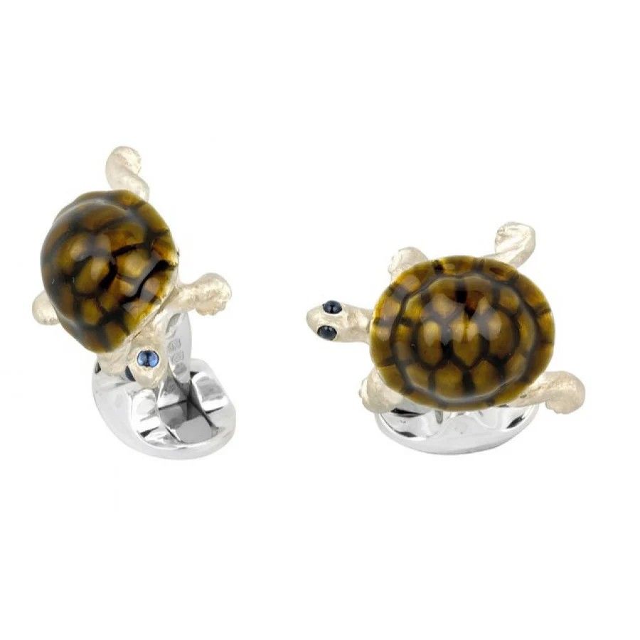 Sterling Silver Walking Tortoise Cufflinks Sterling Silver Walking Tortoise Cufflinks