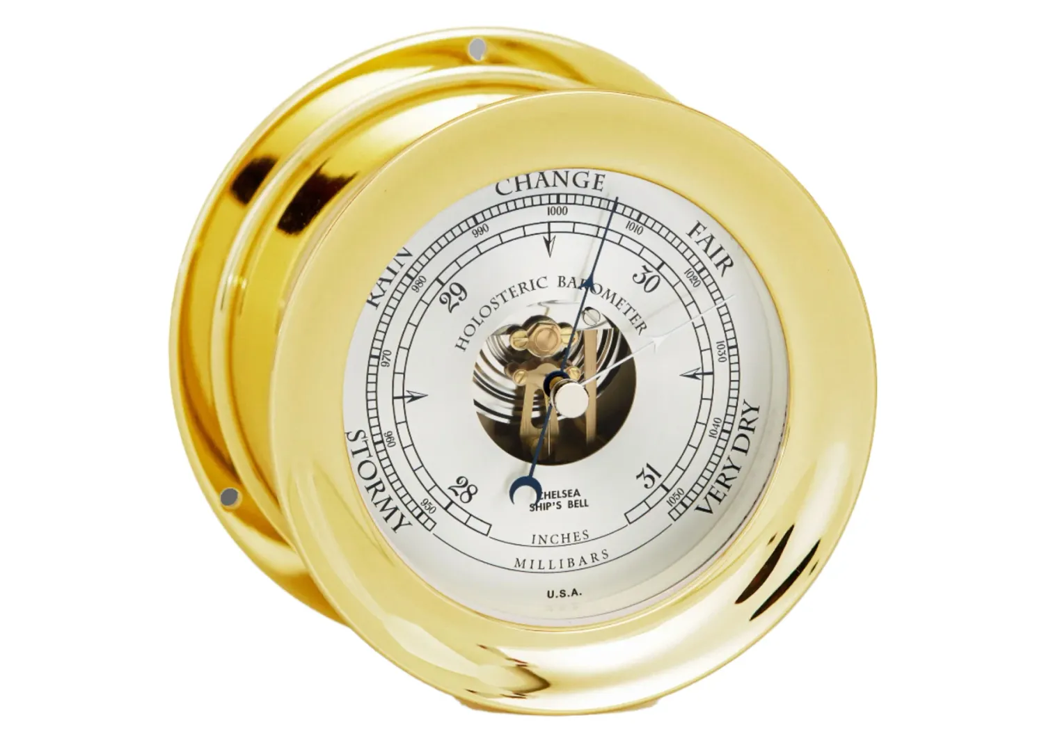 6 6" Ship's Bell Barometer in Brass