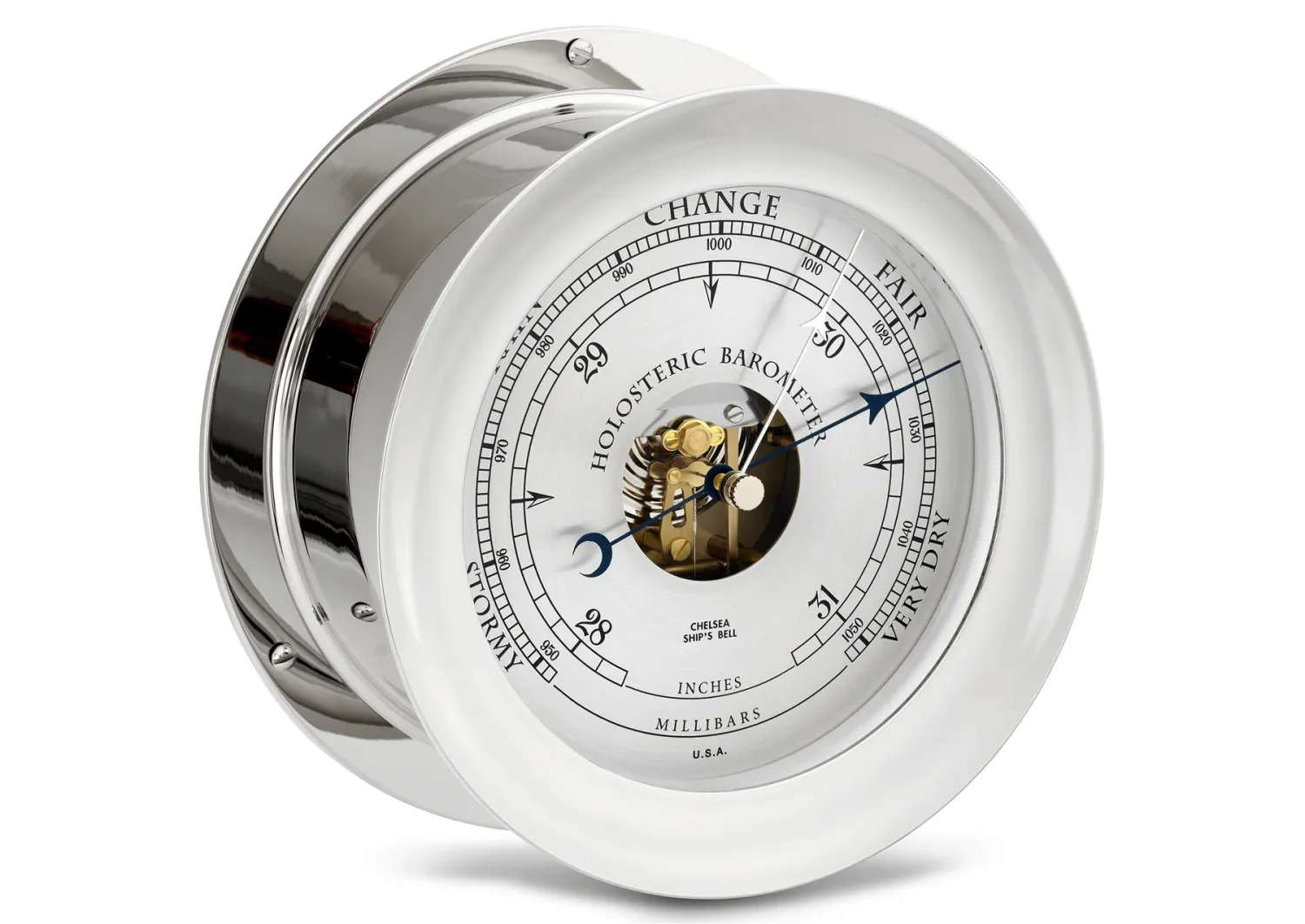 6 6" Ship's Bell Clock in Nickel