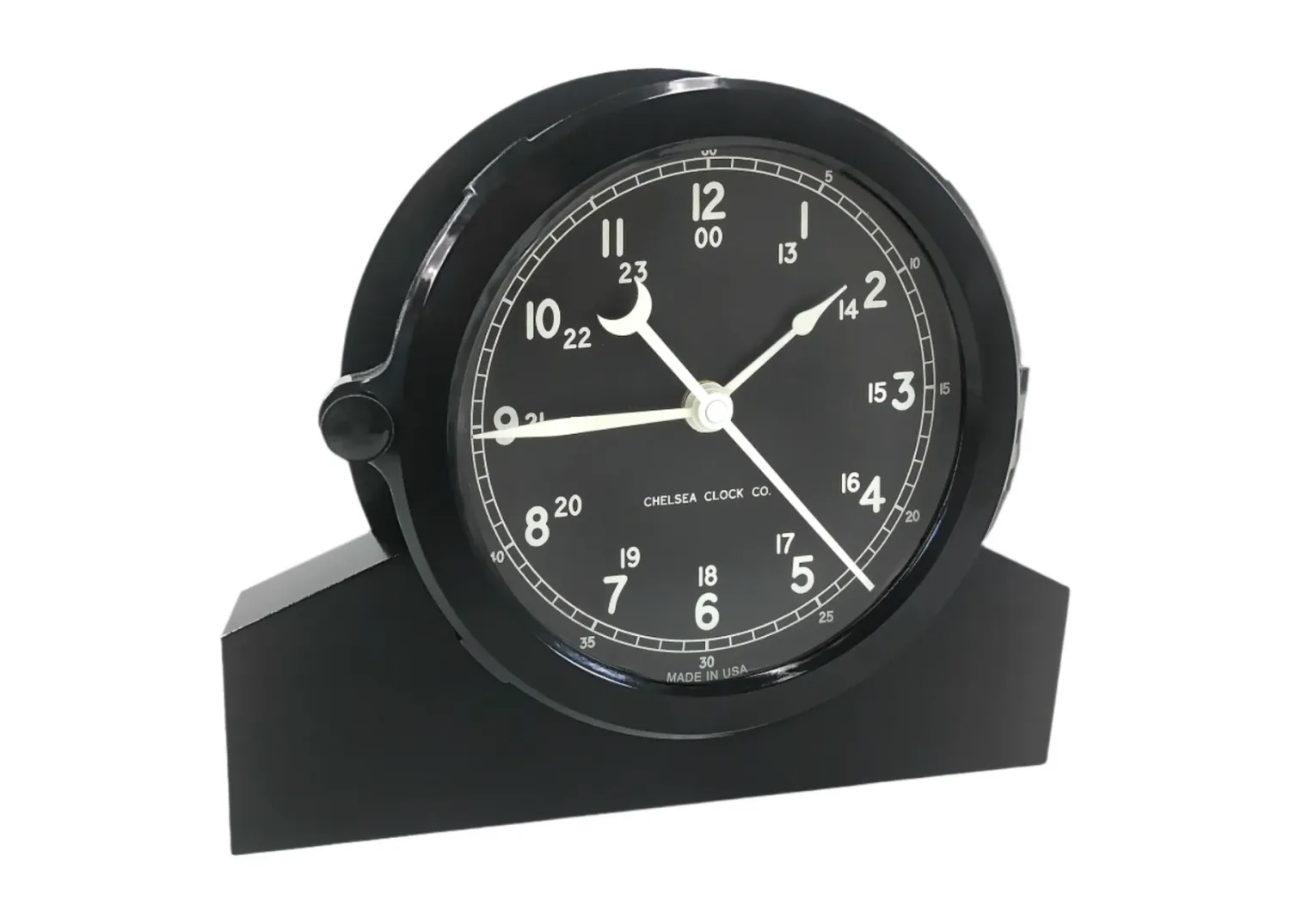 Naval Deck Clock and Base - 8.5 Naval Deck Clock and Base - 8.5" Black Dial