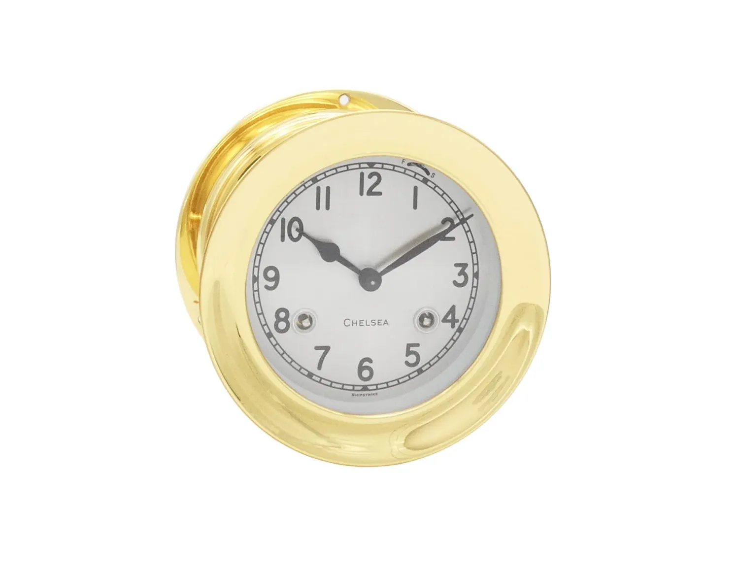 4 1/2 4 1/2" Shipstrike Clock in Brass