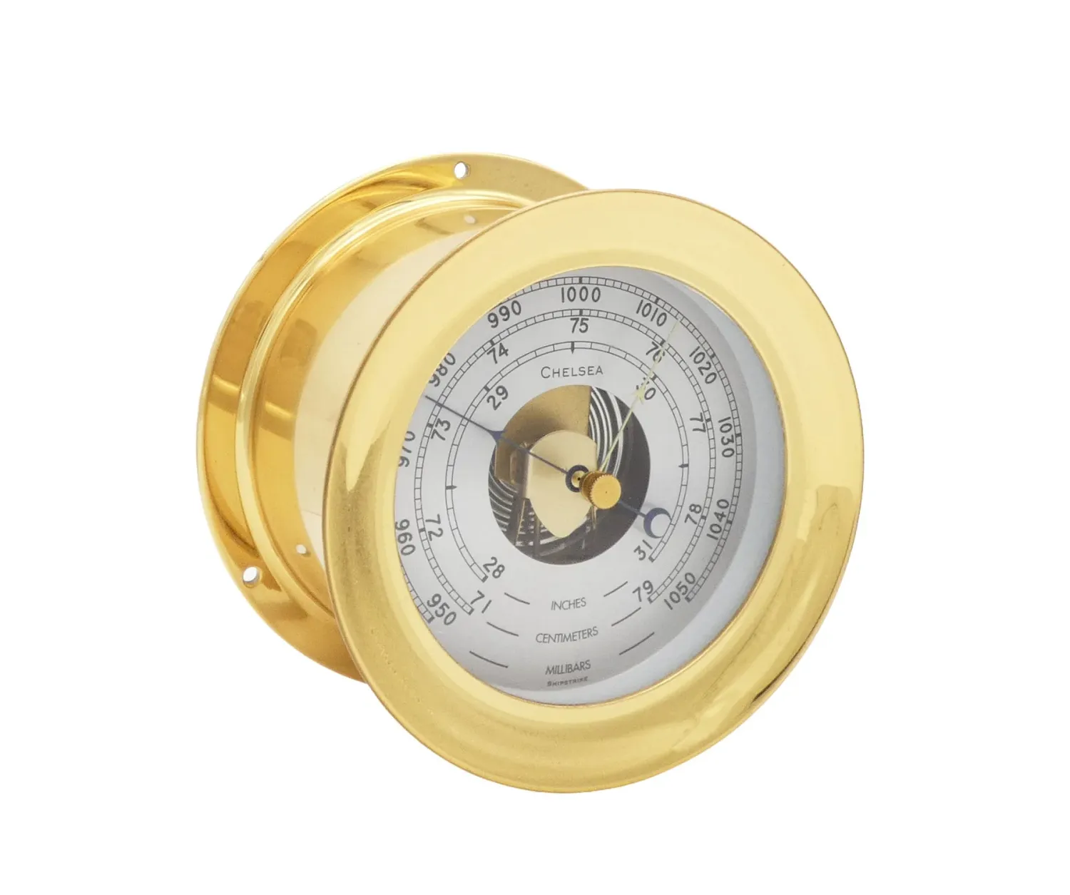 4 1/2 4 1/2" Shipstrike Barometer in Brass