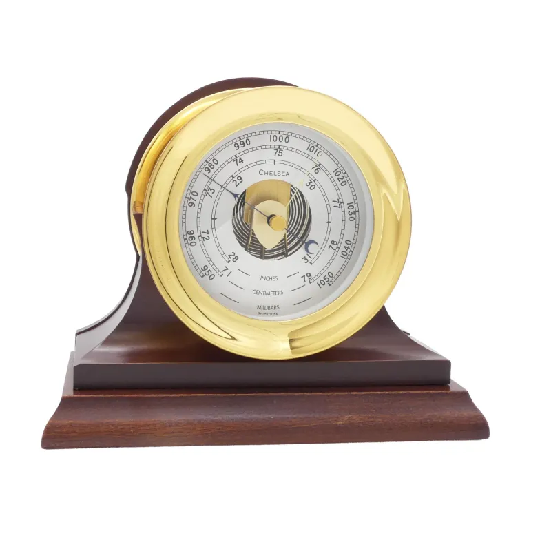 4 1/2" Shipstrike Barometer in Brass on Traditional Base