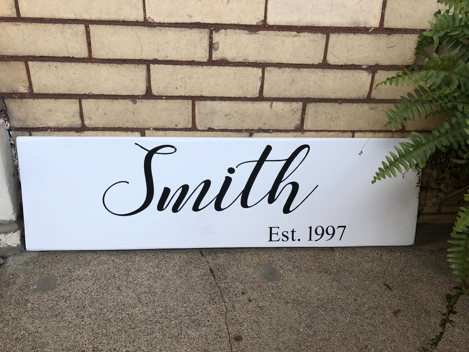 NameMADE TO ORDER Last name with Est. date wood sign, custom hand painted rustic distressed handmade wedding date art home decor wooden stained sign